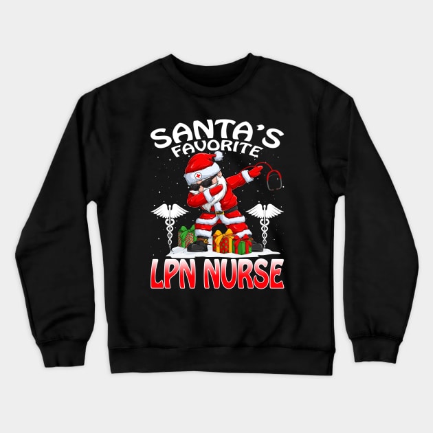 Santas Favorite Lpn Nurse Christmas T Shirt Crewneck Sweatshirt by intelus